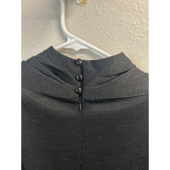 NWT Taylor Black Glitter Women’s Jersey Sleeveless Jumpsuit Pants sz 10 no sash - Picture 8 of 14